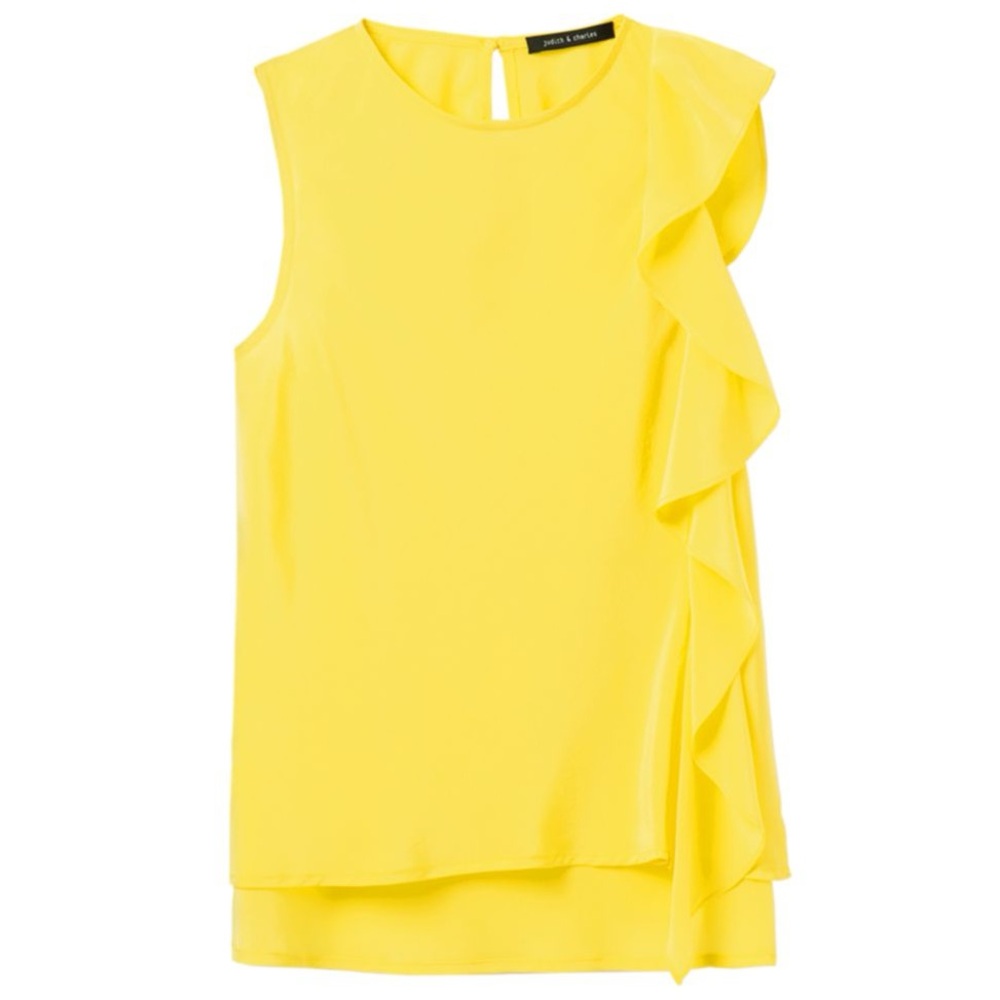 judith & Charles Sumie Ruffle Silk Blouse